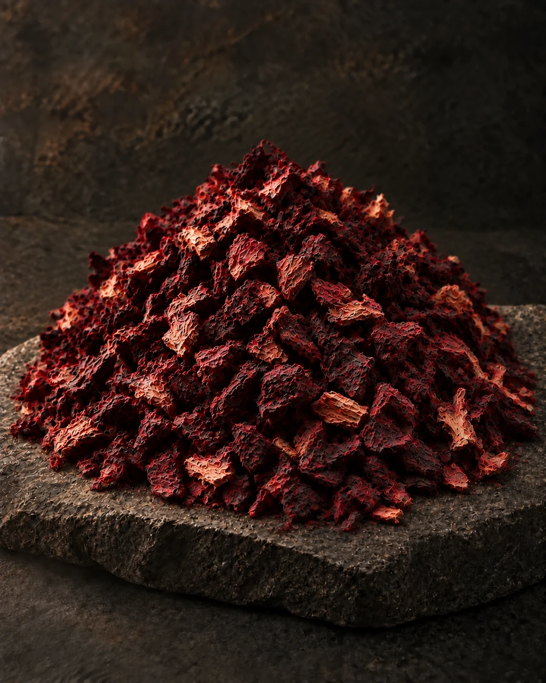 Dehydrated and dried botanical surface texture